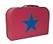 Produktbild Kinderkoffer Fuchsia mit Motiv Stern, Pappkoffer, 25cm (Stern blau)