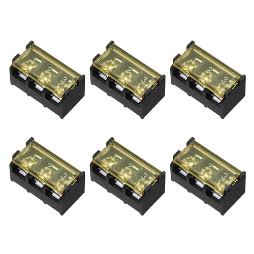 Bloque de terminales de tornillo para placa PCB de 3 posiciones, 300V y 20A en paquete de 6