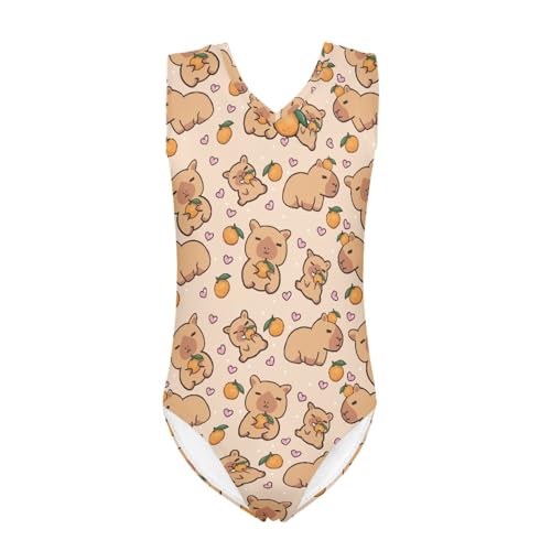 Image of INSTANTARTS Gymnastics Leotards Girl Dinosaur Dancewear Activewear Quick Dry