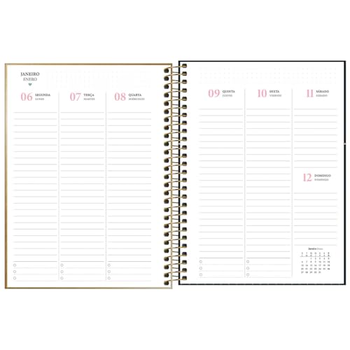 Tilibra - Planner Espiral 17,7 x 24 cm West Village Metalizado 2025 - Roxo