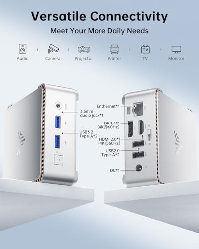 Image of KAMRUI Essenx E2 Mini PC, 16GB DDR4 512GB SSD Mini Computers, Twin Lake N95 Micro PC(Beat N100, up to 3.4GHz) PC Gigabit Dual 4K,WiFi,BT for Office /Home /Business