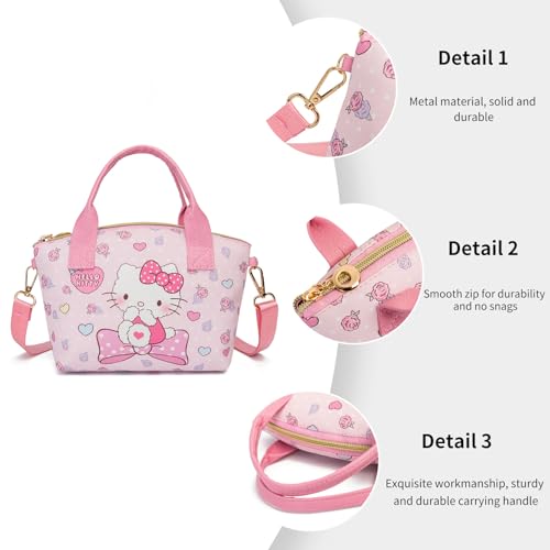 Cute Mini Purse Crossbody, Soft PU Leather Messenger Shoulder Bag Cartoon Handbag, 2Pcs4