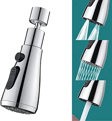 BuyWeek Küchenarmatur Sprühkopf – 360° Drehbar, 2 Strahlarten, Wassersparend, Aus Edelstahl & Messing, 46 Mm Lang