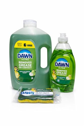 Dawn Dish Soap 67fl oz Apple Blossom Scent Refill Size 18fl oz with Heavy Duty Sponge