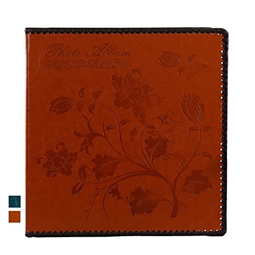 Photo Album Self Adhesive Pages, Large Self-Stick Page Picture Album Leather Vintage Inspired Cover, Hand Made DIY Albums Holds 5x3 6x4 7x5 8x6 10x8 Photos