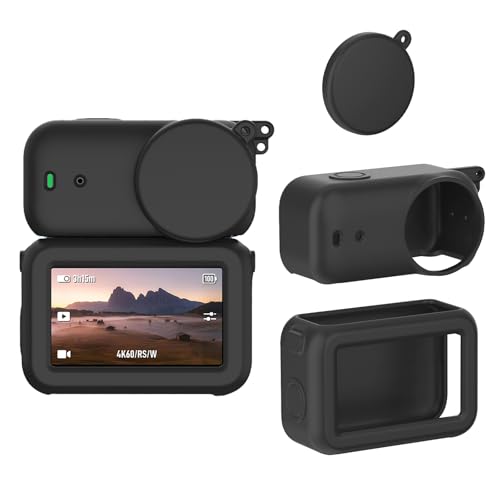 CozyNuukee Silicone Case Compatible with DJI Osmo Nano, USB Cover Port Reserved, Full Protection, Fearless of Scratches and Bumps, Black