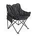 Fussbudget USB Heated Camping Chair, 3 Leves Portable Foldable Stainless Steel Oxford Fabric Cotton Heating Chair for Picnic Fishing Beach (Black)