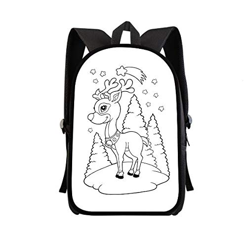 Sac à dos scolaire pour enfants et ados cartable tendance imprimé gazelle