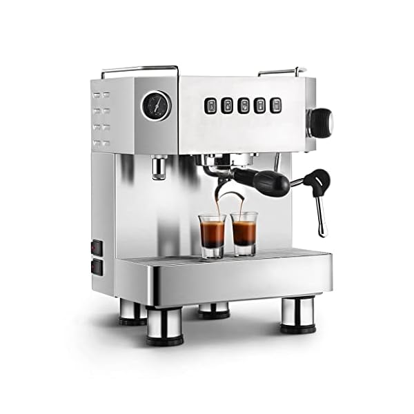 Máquina de Café Espresso Profesional, Máquina para Hacer Espresso y Capuchino de 15 Barras con Varilla de Vapor para…