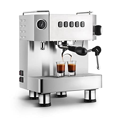 Máquina de Café Espresso Profesional, Máquina para Hacer Espresso y Capuchino de 15 Barras con...