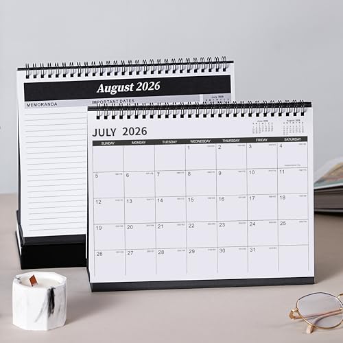 Calendrier de bureau 2025 de janvier à décembre calendrier à rabat debout de table - 2