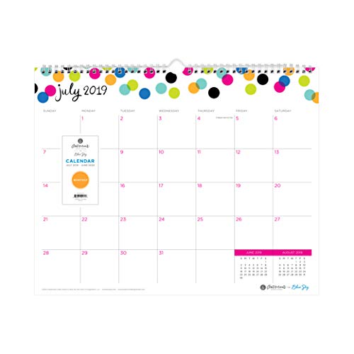 Ampersand for Blue Sky 2019-2020 Academic Year Monthly Wall Calendar, Twin-Wire Binding, 15