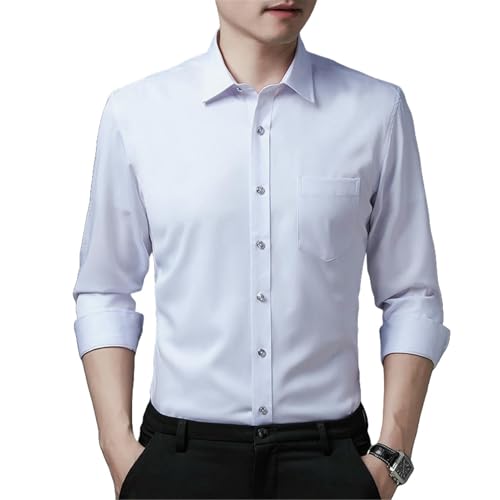 Chemise manches longues homme anti-plis en textile stretch premium