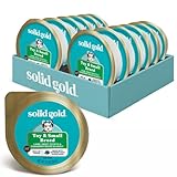 Solid Gold Wet Dog Food for Small Dogs - Grain Free Small Dog Food Wet Recipe w/Real Lamb, Superfoods & Vitamins for Gut Health & Immune Support - for Puppies, Adult & Senior Breeds - 12ct 3.5oz Cups