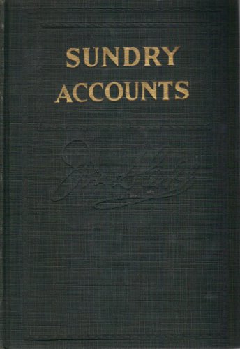 Sundry accounts, B0006AIQ4G Book Cover