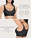 FeelinGirl Post Surgery Compression Bra Soft Support for Mastectomy Breast Augmentation Breast Lift Bra Black M