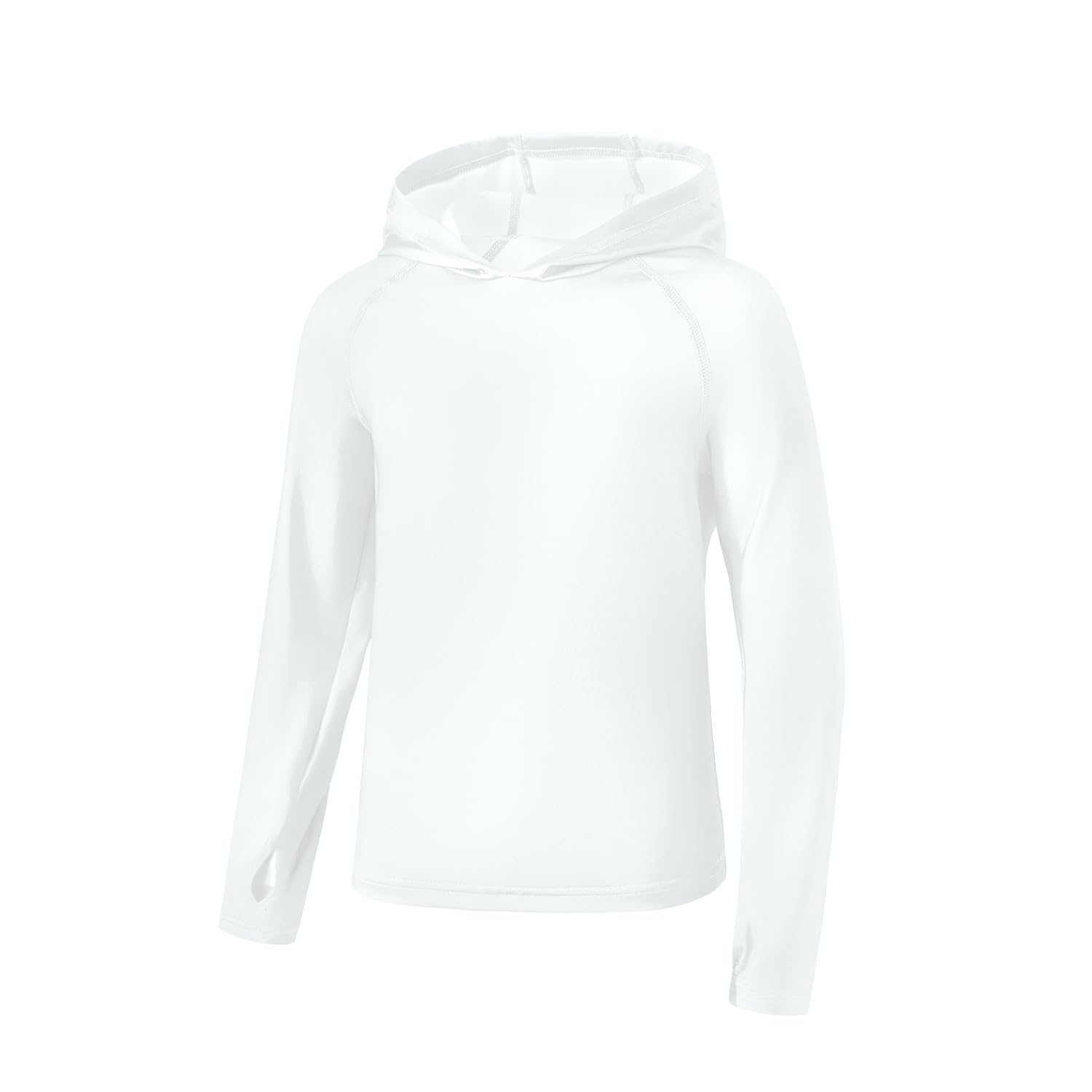 BesserBay Unisex Kinder UV Shirt Langarm mit Kapuze Schwimmshirt mit Daumenloch UPF50+ Rashguard Badeshirt 120-160