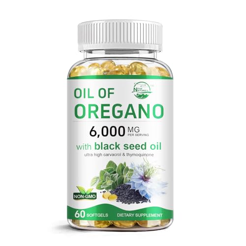 Nature's live Oil of Oregano 6000mg with Black Seed Oil ...