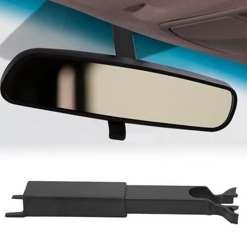 Image of KIMISS Rearview Mirror Wire Cover, for 1999‑2007 ABS Windshield Mirror Wire Cover Impact Mirror Wiring Cover | Easy Installation, Windshield Interior Mirror Wire Harness Cover Trim with Impact, Rear View Mirror accessories, Black
