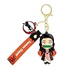 Anime Slayer Novelty Keychain, Collectable Cartoon Mini Figure, Cute Fun Keyring Jewelry Gift for Men and Women