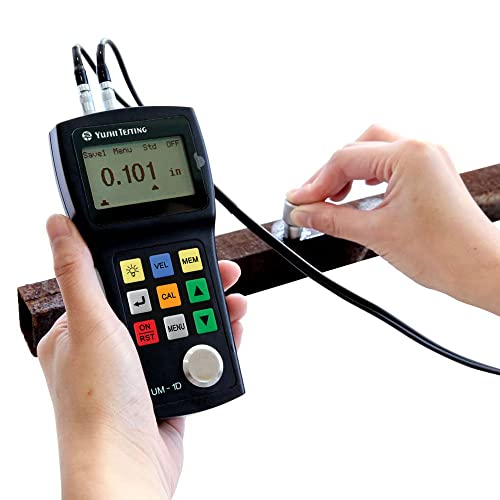 Yushi Um1 Series Um-1D Handheld Portable Ultrasonic Thickness Gauge Tester Meter 0.03'' To 12'' / Pt-08 Probe/Transducer P-E & E-E (Echo-Echo) Through Paint & Coatings #TOP6