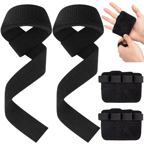 Empuñaduras de Gimnasio - Alternativa a Guantes Gym, Calleras y Guantes para Gimnasio, Fitness, Bodybuilding y Entrenamiento de Fuerza, para Calistenia, Dominadas, Musculacion