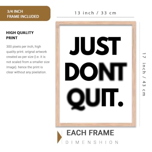 Image of Kotart Big Size quote Motivational Poster with Frame Aesthetic Positive Posters with Frames Motivational Quote feel good inspirational office Wall Art Room Living Room & Study Room Set Of 3 ( 13 X 17 inch )