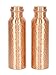 Arts Of India Pure Copper Water Bottle, Drink ware Set, Capacity 1000 ML, Set of 2 ((HAMMERED 2)