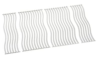 Napoleon S87005 Replacement Nonstick Stainless Steel Waved Cooking Grids for Triumph 495 Grills, Silver (Set of 4)