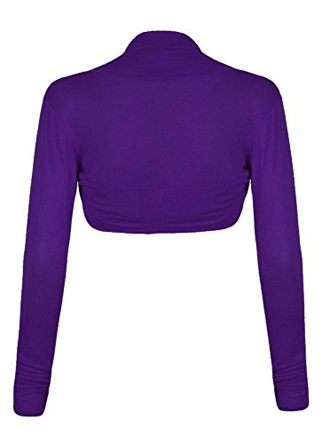 Bolero de viscosa suave acabado premium mujer morado XX-Large 2