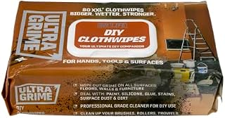 UltraGrime DIY XXL+ Huge Cleaning Wet Wipes - Big Size Indoor General DIY Cleaning Wipes - Multi-Purpose Heavy-Duty Cleaning Cloths (80 Thick Large Wipes)
