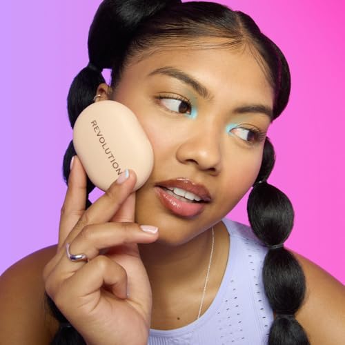 Image of Revolution Powder Pops Instant Blur Setting Powder, Peach | Talc-Free, Controls Shine with Smooth & Blurring Finish, Vegan & Cruelty-Free
