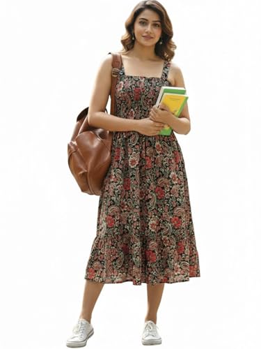 Robe sans manches avec corsage froncé et dos nu graphique au motif floral