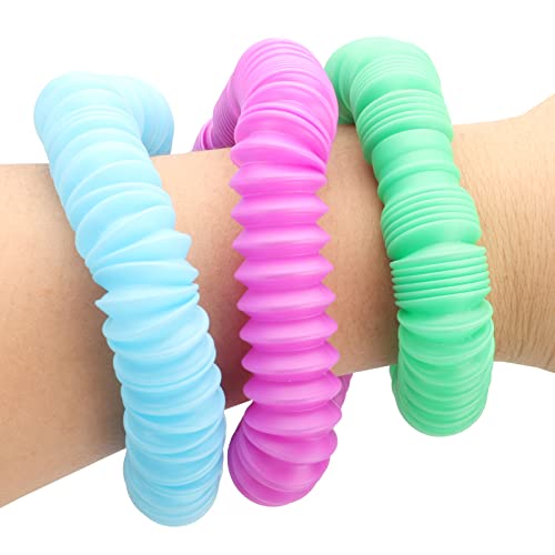 30 Pcs Pop Tubes Sensory Toy, Stretchable Bendable Pull Tube for Kids and Adults, Multi - Color Sensory Fidget Tube with Satisfying Pop Sound, for Autism ADHD Therapy and Stress Re - Image 7
