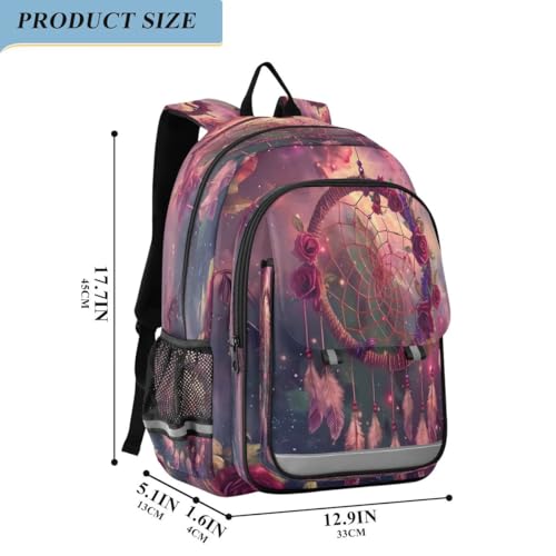 Sac à dos d'école primaire imperméable et léger avec motif attrape-rêves - 2