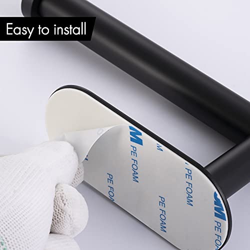 Kes Self Adhesive Toilet Paper Holder Bathroom Tissue Roll Holder Rustproof No Drill Wall Mount Matte Black, A7170-Bk #TOP3