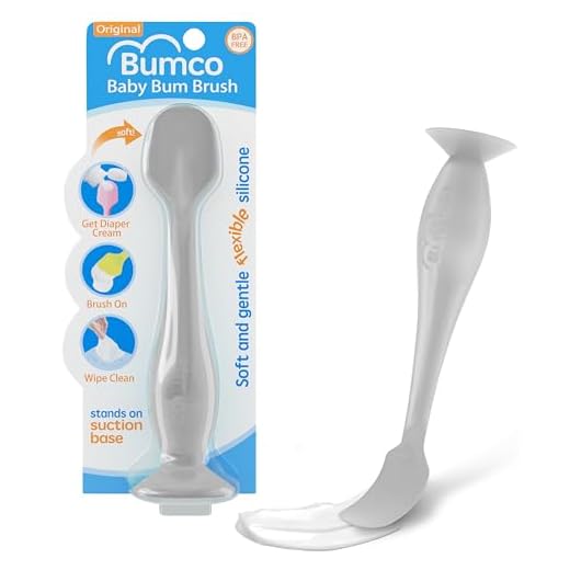 Bumco Baby Diaper Rash Cream Applicator - Baby Bum Brush Diaper Cream Spatula for Butt Paste Diaper Cream - Newborn Baby Essentials, Perfect for Baby Registry, Baby Shower Gifts - Gray