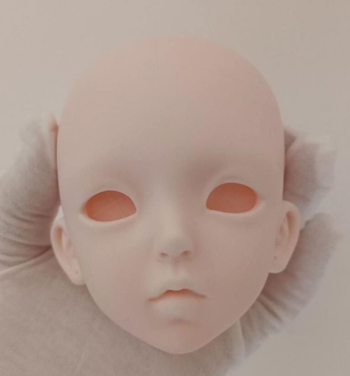 YJIUYUANQ Soft Plastic Head Blank Head for 1/3 BJD DIY Repainting Practice Makeup Basic Makeup,3pcs