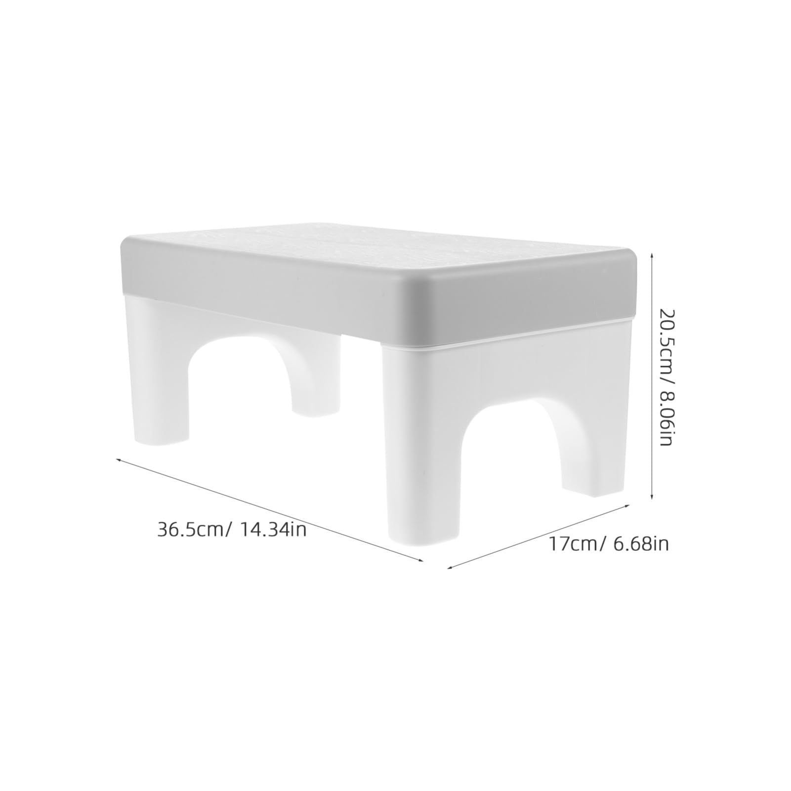 Ipetboom Toilet Stool Step Stool Sturdy Plastic for Bathroom Anti-Slip Footstool for Squatting