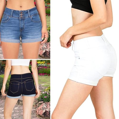 Short d'été extensible à taille basse avec poche et jambe asymétrique - 2