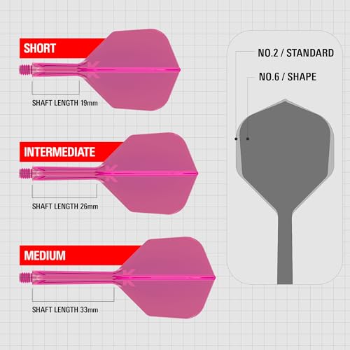 Image of Target Darts K Flex Integrated Dart Flight and Shaft, No.6 | 3-Pack K-Flex - No. 6, Kflex Precision-Molded 2-in-1 Dart Flights and Dart Shaft | Professional Dart Accessories
