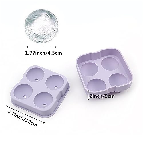 Molde de hielo esfera 3 piezas silicona 1.77 pulg miniatura 4