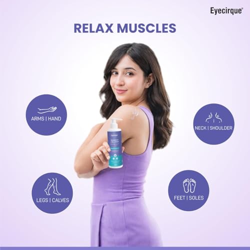 Image of Eyecirque Magnesium Body Lotion with Melatonin & Lavender for Sleep, Muscle Pain & Leg Cramps | Fast Absorption for Feet, Legs & Night Recovery | Relaxation & Pain Relief Body Lotion 100ml