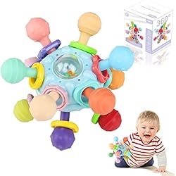 Joozmui Juguetes Montessori Bebes 3-6-12 Meses Educativos, Mordedor Bebe Refrigerante Juguete Montessori Bebe 1 año Brinquedos Pelotas Sensoriales Bebe Sonajero Regalo
