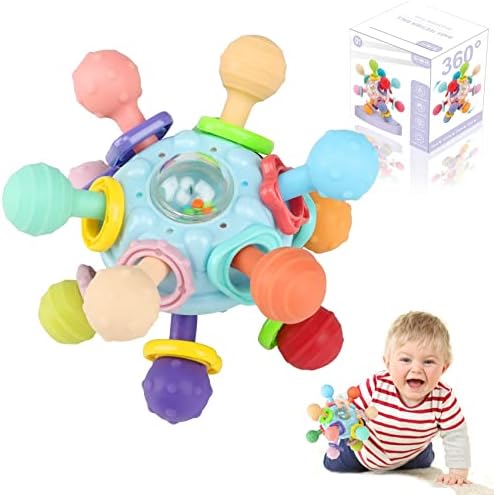 Joozmui Sensory Toys for Babies, Baby Toys 0-6 Months Montessori Toys for Babies 6-12 Months Baby Rattle Toddler Toys for 1 Year Old Boys Girls Baby Rattle Gifts Teething Toys