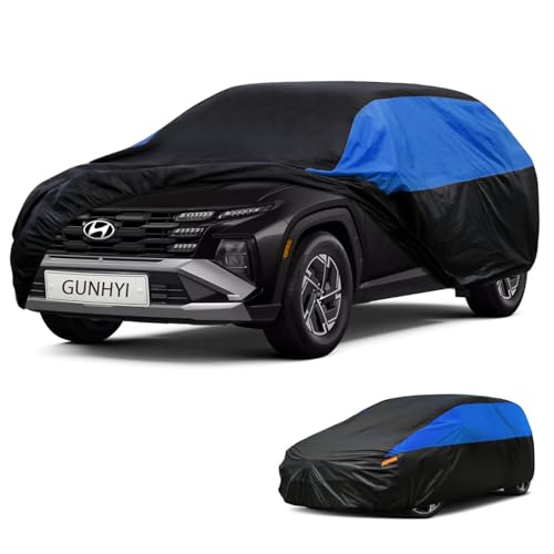 Image of GUNHYI Car Cover Custom Fit Tucson Waterproof All Weather, Lightweight Full Exterior Cover for Automobiles Outdoor Sun UV Rain Dust Snow Wind Protection.