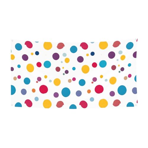 MINDBBDFJ Beautiful Polka Dot Print Banners And Signs For Outdoor/Indoor,Personalized Banner Customizable Parties Halloween Banner (180x90cm)
