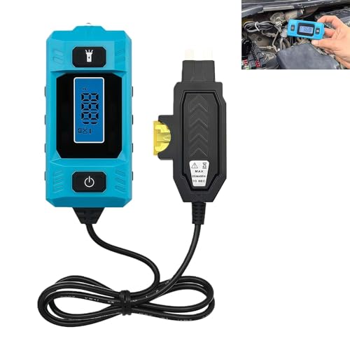 EMESAK Automotive Current Draw Tester, High Precision 0.01A-19.99A Fuse Ammeter, Circuit Fault Finder with LED Lighting and LCD Display for Vehicle Parasitic Drain Diagnosis for Various Vehicles (1pc)