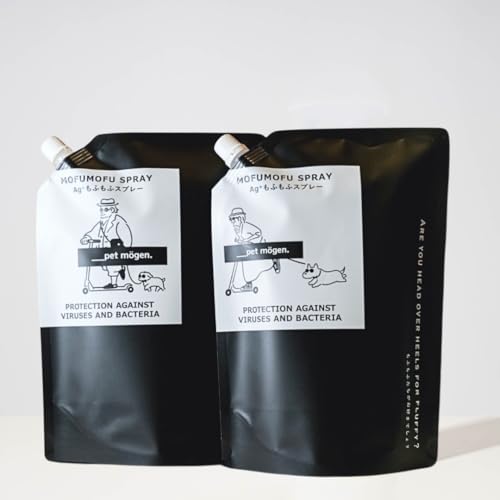 【無添加100%でペットが舐めても安心！】mögen. ペットスプレー 1000ml詰め替え用パウチ 銀イオン水 除菌スプレー 消臭・抗菌 化学薬品無添加 日本製 アルコールフリー 無臭 天然成分100% （成分は純銀と純水とリンゴ酸のみ）のサムネイル