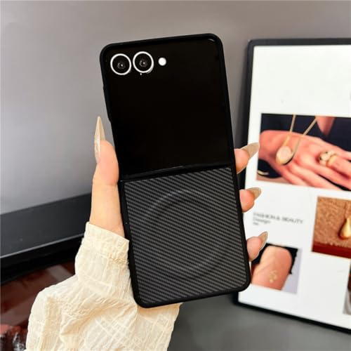 Coque magnétique pour Galaxy Z Flip4 antichoc en silicone carbone